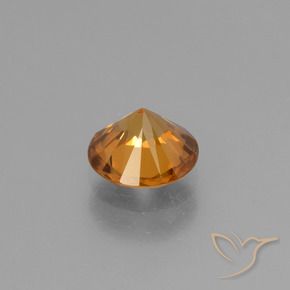 Zircão Laranja Médio Natural 1.66ct, Redondo, VVS-VS