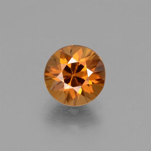 Zircão Laranja Profundo Natural 1.92ct, Corte Redondo, VVS
