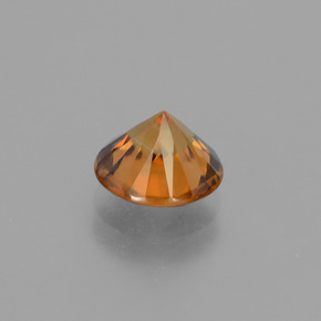 Zircão Laranja Profundo Natural 1.92ct, Corte Redondo, VVS