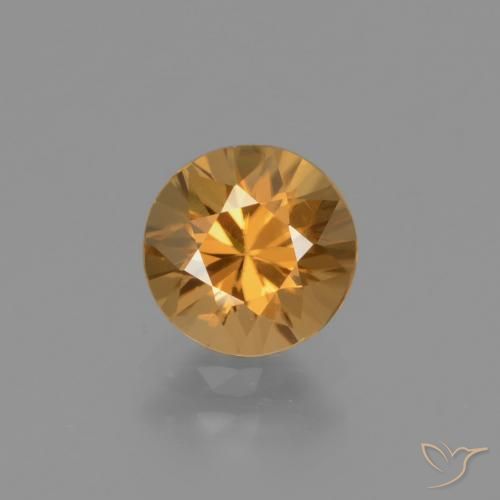 1.59ct Natural Marrom dourado Zircão, Redondo, VVS-VS