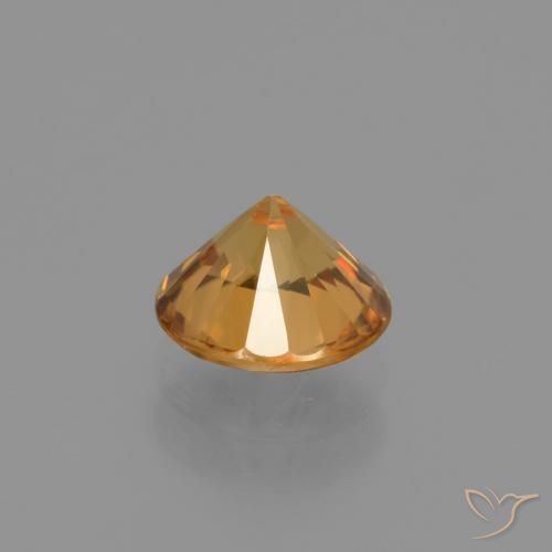 Zircão Marrom dourado Natural 1.59ct, Redondo, VVS-VS