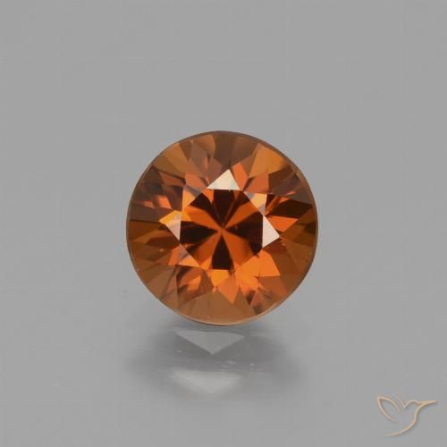 1.67ct Natural âmbar laranja Zircão, Redondo, VVS-VS