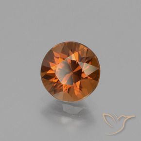 Zircão âmbar laranja Natural 1.67ct, Redondo, VVS-VS