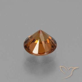 Zircão terra laranja Natural 1.66ct, Redondo, VVS-VS