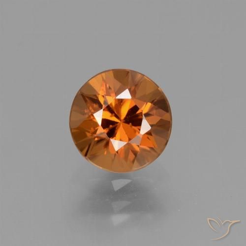 1.60ct Natural Laranja Médio Zircão, Redondo, VVS