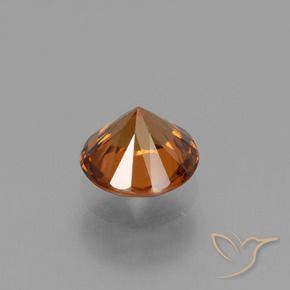 Zircão Laranja Médio Natural 1.60ct, Redondo, VVS