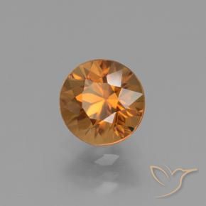 Zircão Laranja Médio Natural 1.71ct, Redondo, VVS-VS