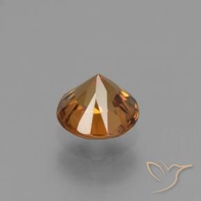 Zircão Laranja Médio Natural 1.71ct, Redondo, VVS-VS