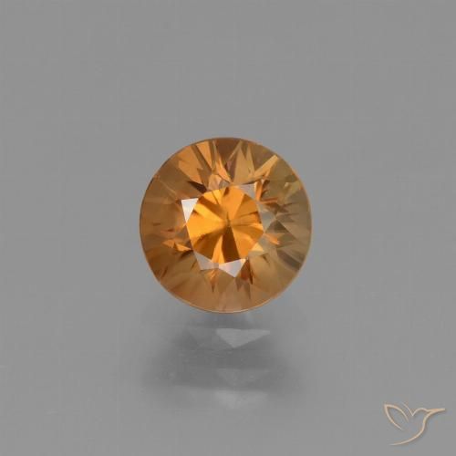 1.36ct Natural laranja marrom Zircão, Redondo, VVS-VS