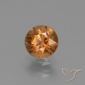 Zircão ferrugem laranja Natural 1.50ct, Redondo, VVS-VS