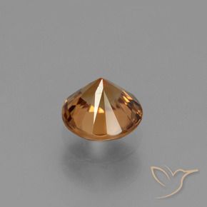 Zircão ferrugem laranja Natural 1.50ct, Redondo, VVS-VS