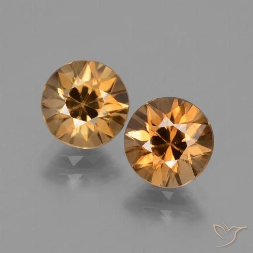 3.64ctw Natural Laranja Médio Zircão, Redondo, VVS