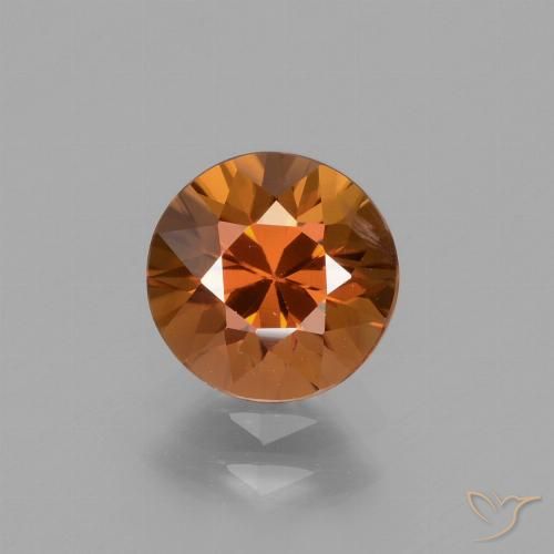 1.89ct Natural Laranja Profundo Zircão, Redondo, VS