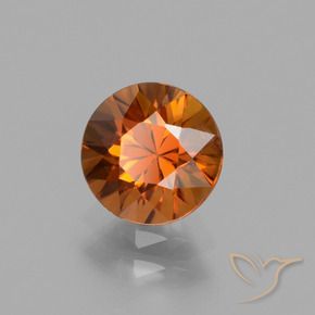 Zircão Laranja Profundo Natural 1.89ct, Redondo, VS