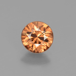 Zircão laranja natural 1,48ct, corte redondo, VVS-VS