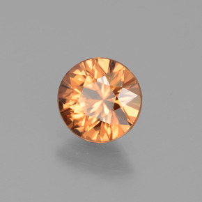 Zircão laranja natural 1,48ct, corte redondo, VVS-VS