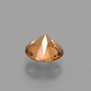 Zircão laranja natural 1,48ct, corte redondo, VVS-VS