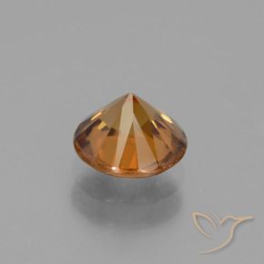 Zircão Laranja Profundo Natural 1.64ct, Redondo, VVS-VS