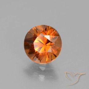 Zircão Laranja Médio Natural 1.70ct, Redondo, VVS-VS