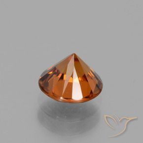 Zircão Laranja Médio Natural 1.70ct, Redondo, VVS-VS