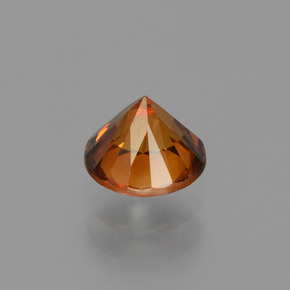 Zircão laranja natural 1,26ct, corte redondo, VVS