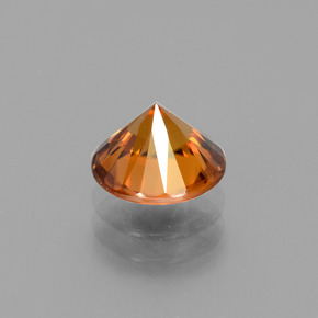 Zircão laranja natural 2,41ct, corte redondo, VVS