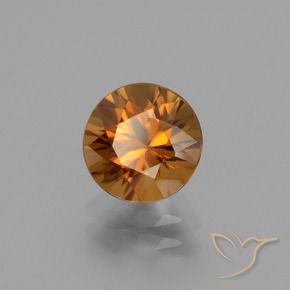 Zircão Laranja Profundo Natural 2.35ct, Redondo, VVS