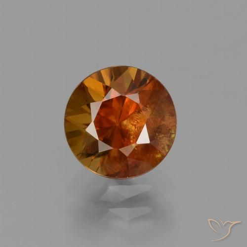 2.12ct Natural Laranja Profundo Zircão, Redondo, VS-SI