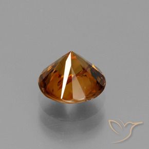 Zircão Laranja Profundo Natural 2.12ct, Redondo, VS-SI