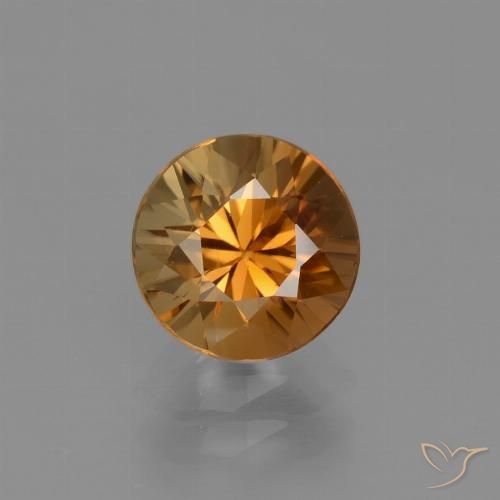 2.16ct Natural Laranja Médio Zircão, Redondo, VVS