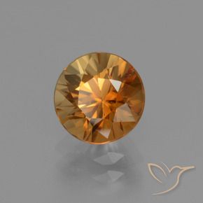 Zircão Laranja Médio Natural 2.16ct, Redondo, VVS