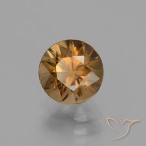 Zircão Laranja Médio Natural 2.15ct, Redondo, VVS