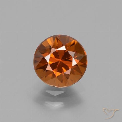 1.72ct Natural Laranja amarelado Zircão, Redondo, VVS-VS