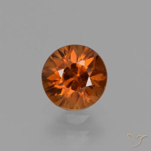 1.19ct Natural âmbar laranja Zircão, Redondo, VVS-VS
