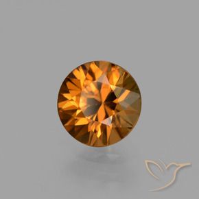 Zircão Laranja Médio Natural 1.46ct, Redondo, VVS-VS