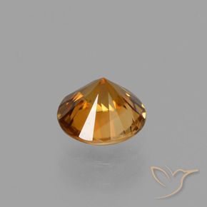 Zircão Laranja Médio Natural 1.46ct, Redondo, VVS-VS