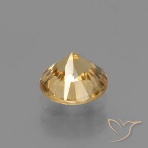 Zircão Dourado Natural 1.81ct, Redondo, VVS-VS
