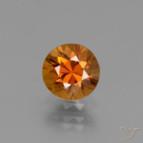 1.32ct Natural Laranja Médio Zircão, Redondo, VVS-VS