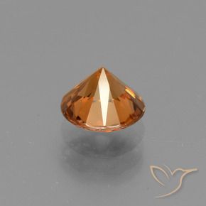 Zircão Laranja Profundo Natural 1.59ct, Redondo, VVS-VS