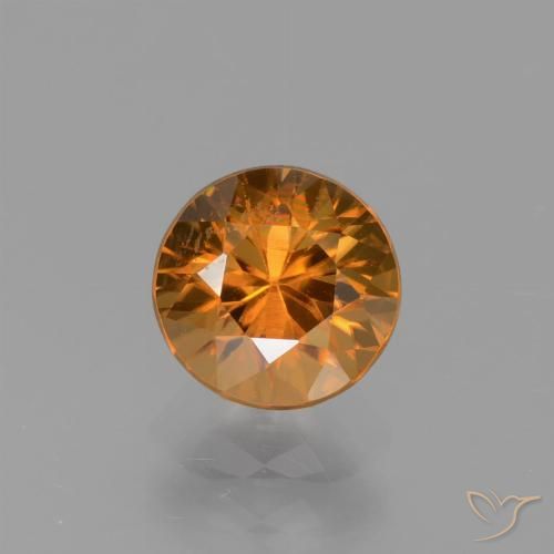 1.68ct Natural Laranja acastanhado Zircão, Redondo, VVS-VS
