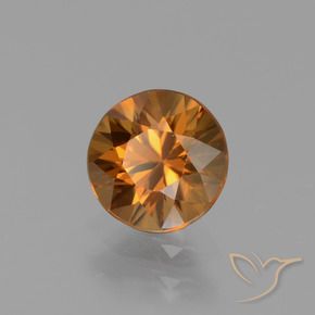 Zircão terra laranja Natural 1.43ct, Redondo, VVS-VS