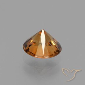 Zircão terra laranja Natural 1.43ct, Redondo, VVS-VS