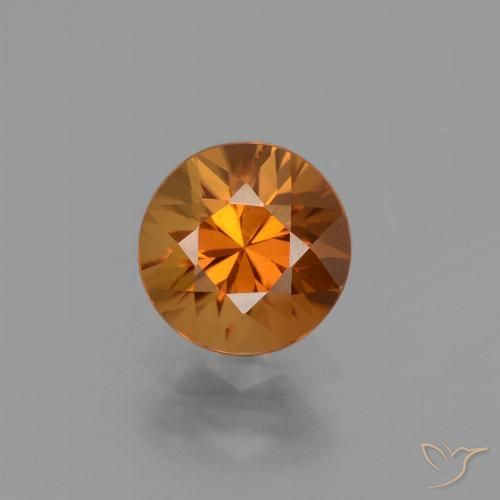 1.77ct Natural Laranja acastanhado Zircão, Redondo, VVS-VS