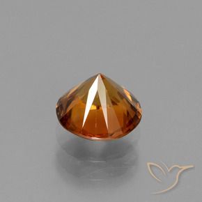 Zircão Laranja acastanhado Natural 1.77ct, Redondo, VVS-VS