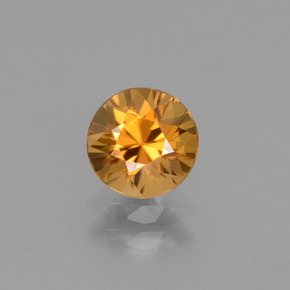 Zircão Marrom dourado Natural 1.30ct, Corte Redondo, VVS