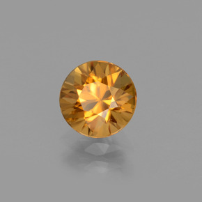 Zircão Marrom dourado Natural 1.30ct, Corte Redondo, VVS