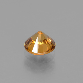 Zircão Marrom dourado Natural 1.30ct, Corte Redondo, VVS