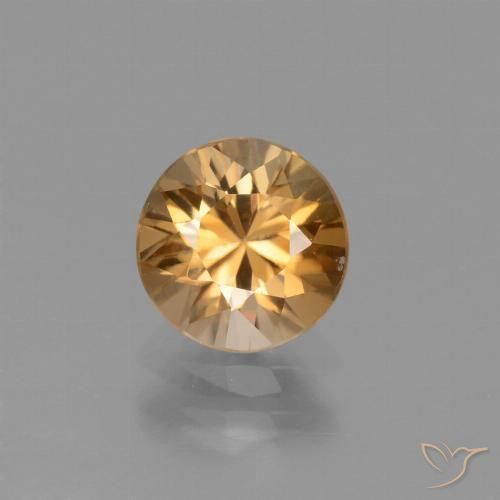 1.71ct Natural Marrom dourado Zircão, Redondo, VVS-VS