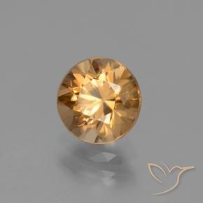 Zircão Marrom dourado Natural 1.71ct, Redondo, VVS-VS