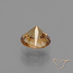 Zircão Marrom dourado Natural 1.71ct, Redondo, VVS-VS